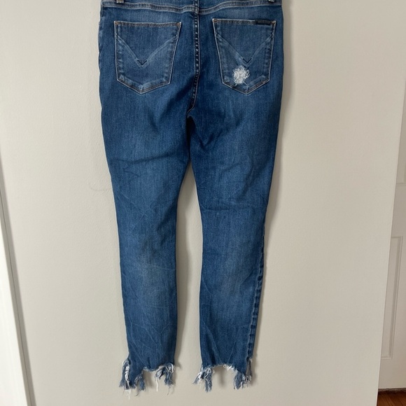 Hudson Jeans Women’s 28 Med Wash Barbara High Waist Distressed Denim Raw Hem - Picture 6 of 7